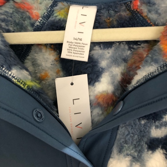 Livi for Lane Bryant Sz 14/16  1/4 Snap Sherpa Pullover - Picture 4 of 8